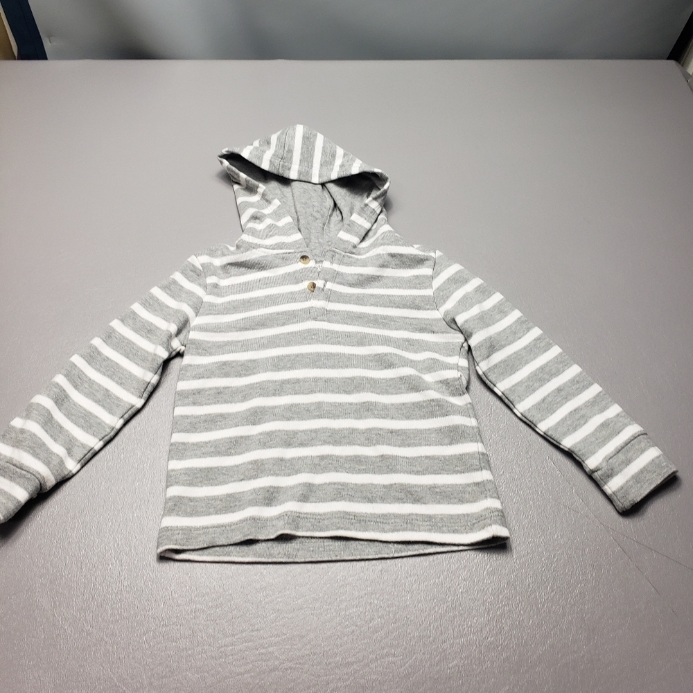 falls creek kids gender neutral gray and white striped sweater size 3T